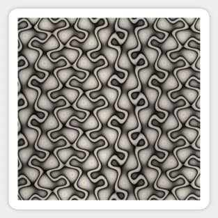 Wiggle Room (black and white pattern) Sticker